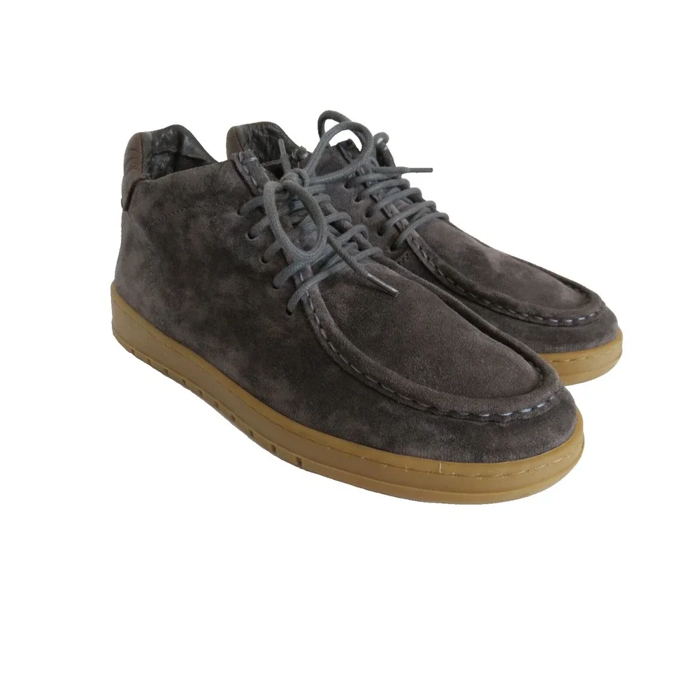 Cafenoir Men's Gray Suede Leather Lace‎ Up Desert Boots Sz 40 US 7.5